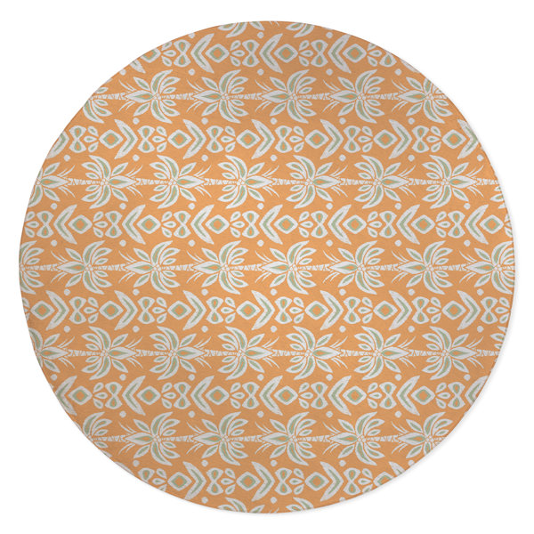 Kavka Wikiki Cotton Orange/White/Green Rug Wayfair